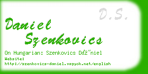 daniel szenkovics business card